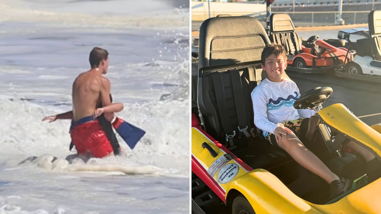 “Él creía que iba a morir”: Habla padre del niño rescatado de las olas de una playa en Santa Cruz