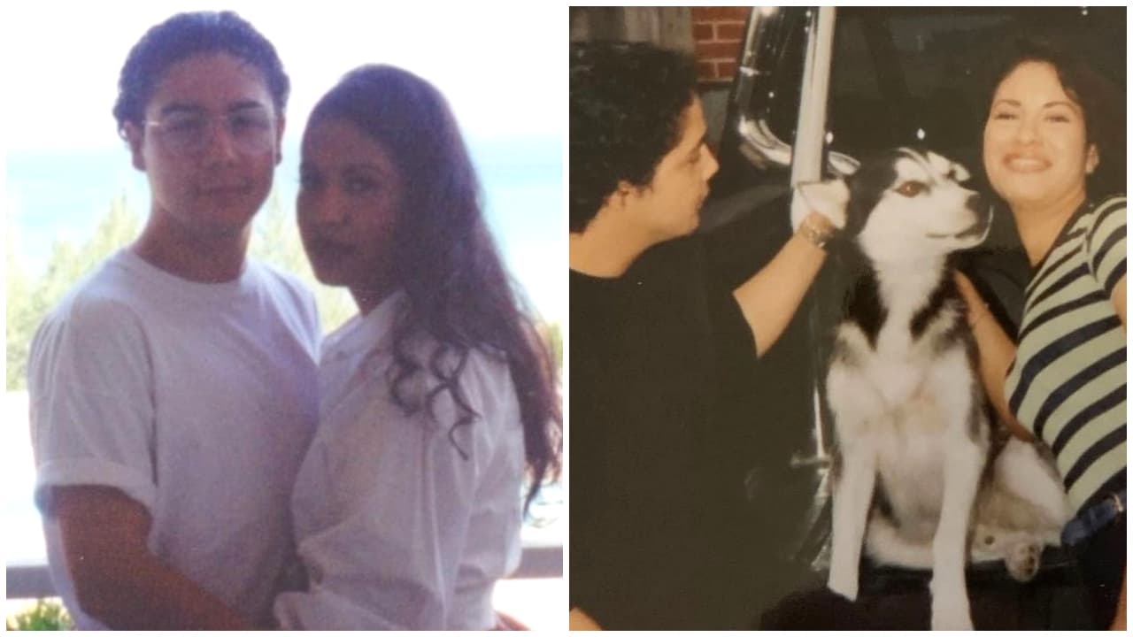 Selena Quintanilla y su esposo Chris Pérez.