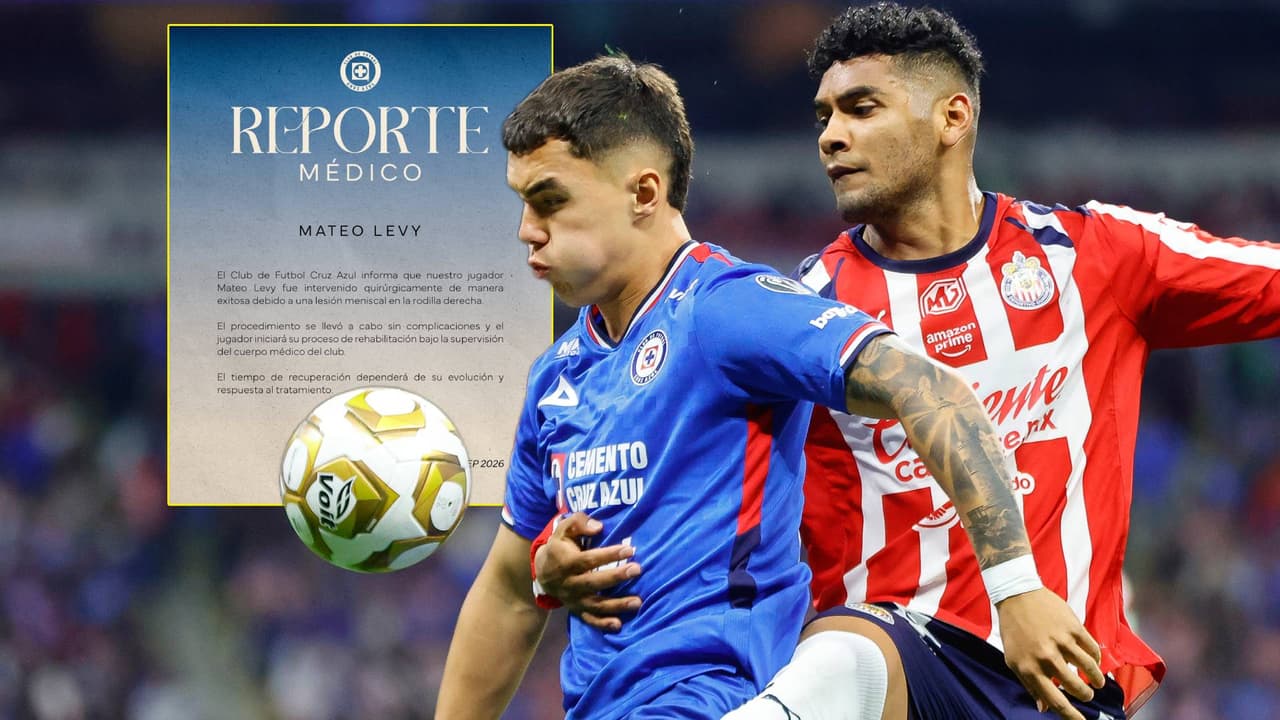 Cruz Azul pierde a Mateo Levy tras cirugía por lesión
