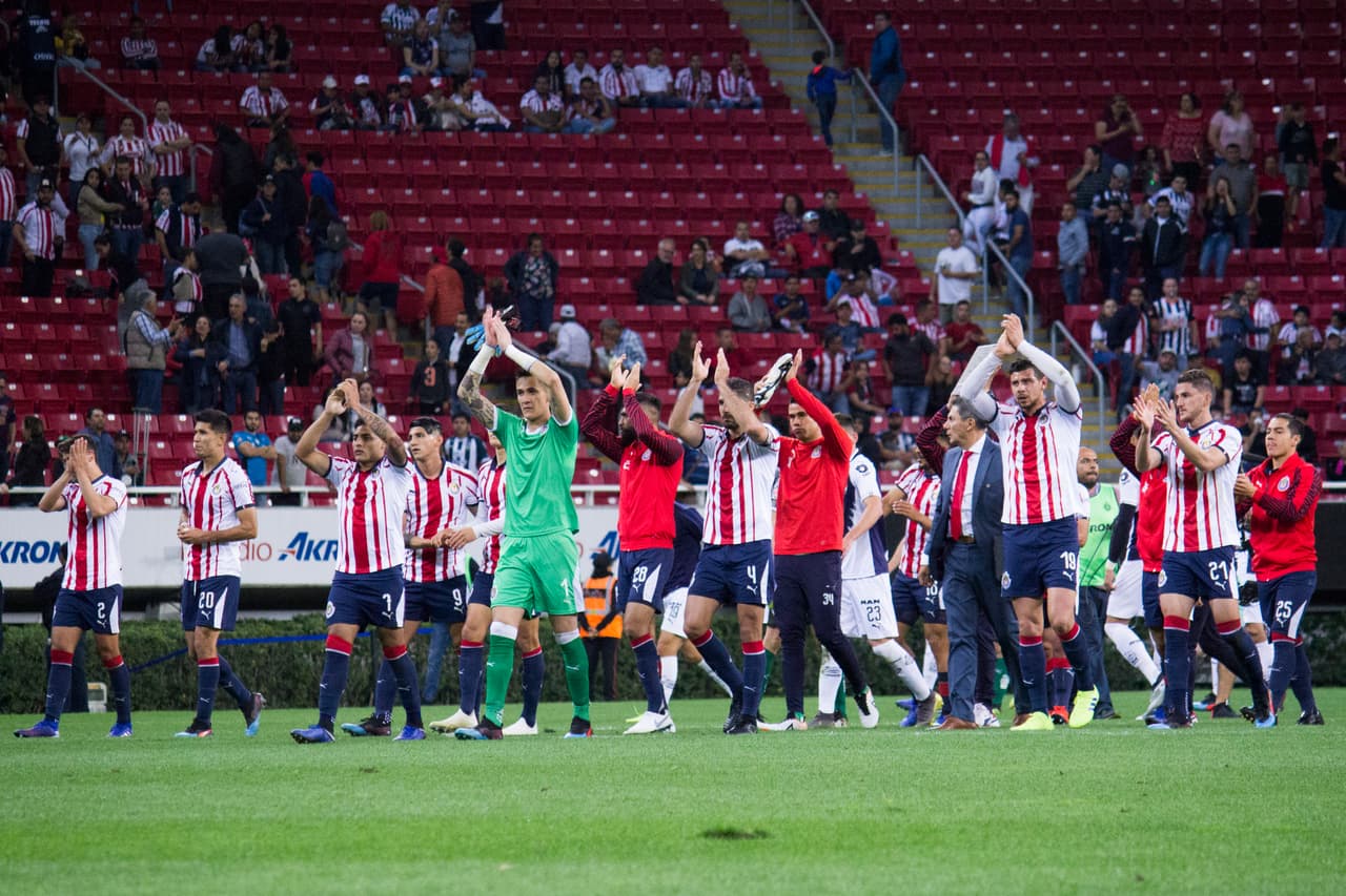 Con 14 puntos se quedó Chivas tras su primera caida en casa durante el
<a href="https://www.univision.com/deportes/futbol/liga-mx/*">Clausura 2019</a>. Su próximo juego será contra Gallos Blancos.
