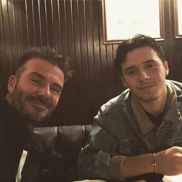David Beckham es otro de los famosos que presumen a su guapo hijo.