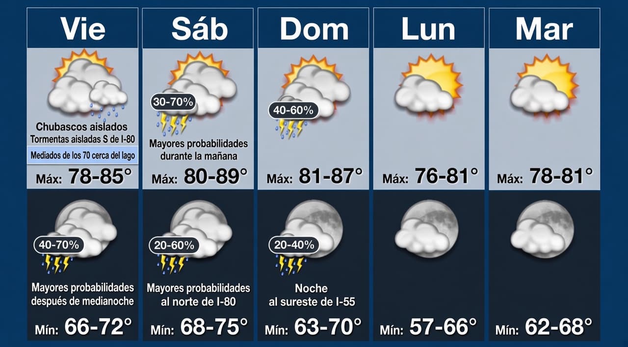Más tormentas y riesgo de inundaciones este fin de semana en Illinois antes de un lunes seco