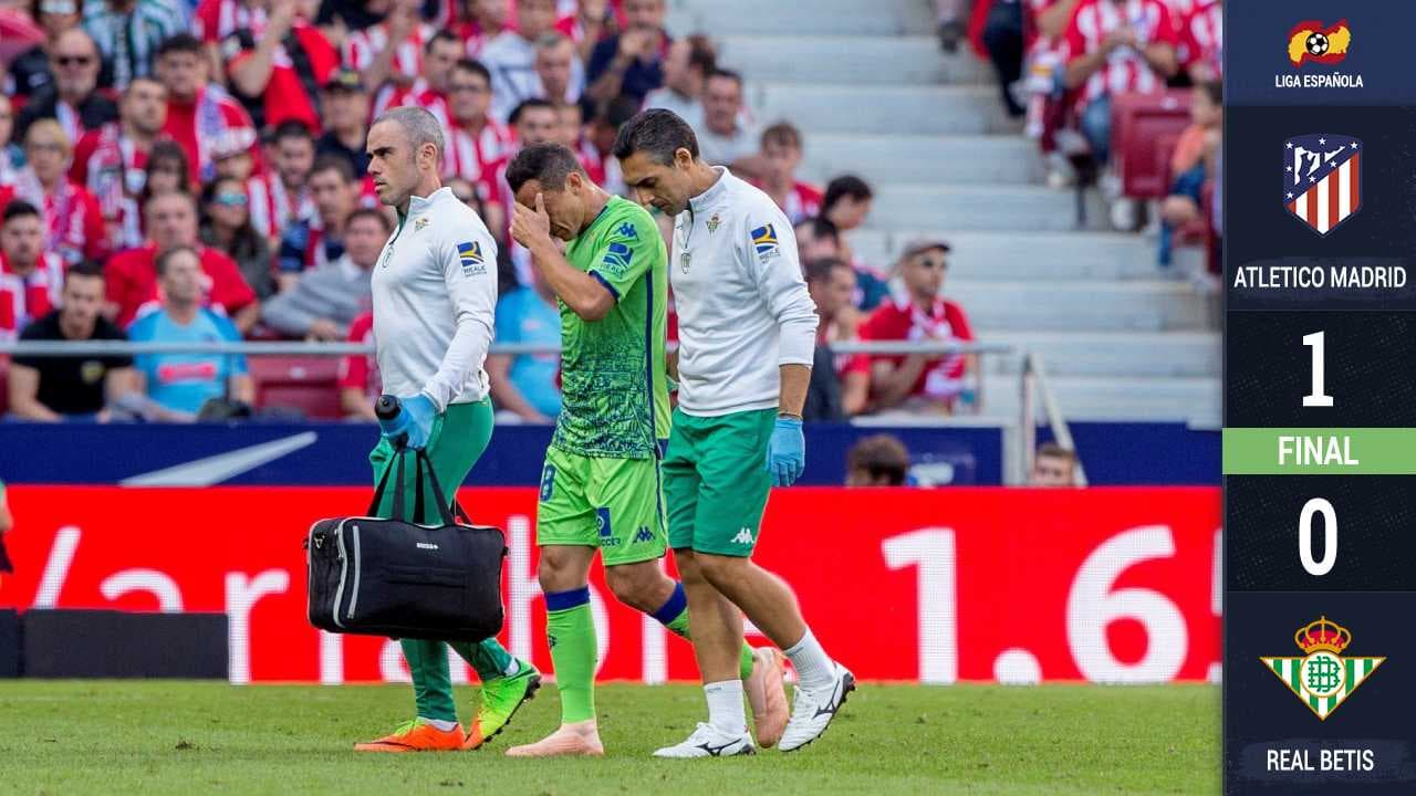 ¡Se encienden alarmas del Betis! Guardado se lesiona y pierden ante el Atleti