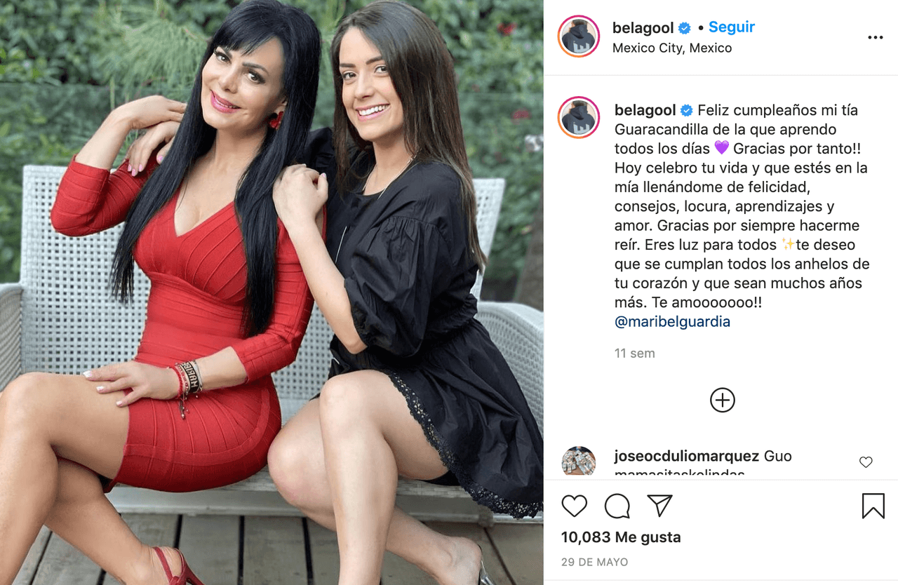 “Le doy gracias a Dios de que existas, de que seas mi tía, amiga y maestra de vida. Gracias por siempre ser sincera, llenarme de risas, amor y consejos. Si todos tuviéramos un poco de tu bondad el mundo sería mucho mejor. Te amo tía Guaracandilla”, le escribió el día de su cumpleaños.