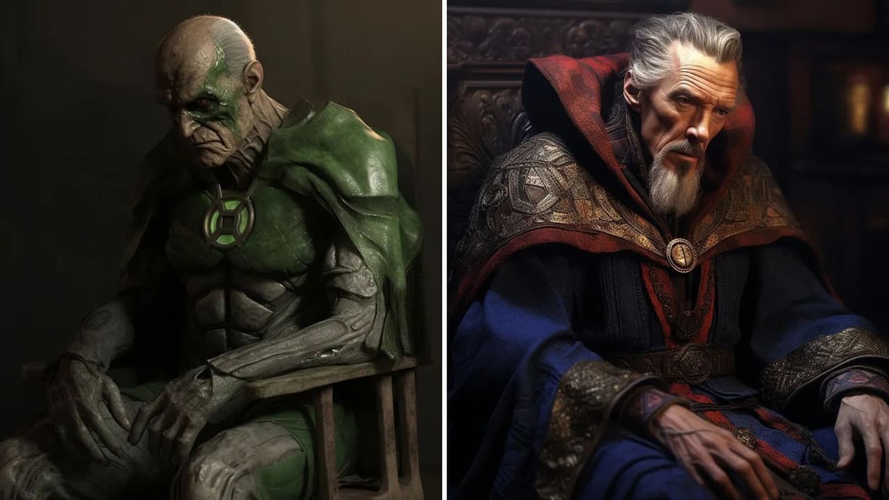 Artista muestra cómo se verían Linterna Verde y Doctor Strange si fueran adultos mayores
