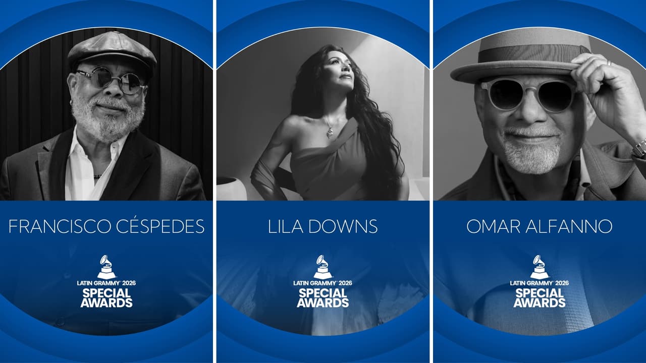 Francisco Céspedes, Lila Downs y Omar Alfanno Premios Especiales Latin GRAMMY 2026