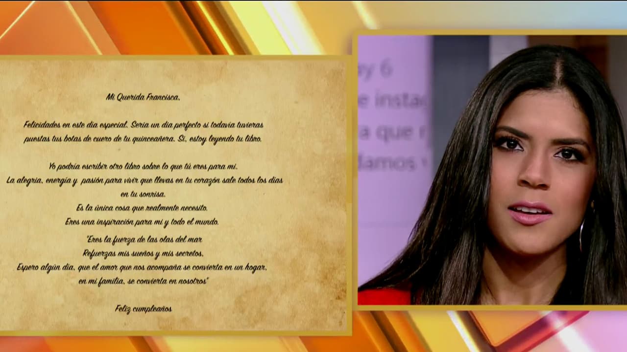 Francisca no podía creer que estaba escuchando la voz de su novio, en un romántico mensaje en el cual le expresó todo lo que significa en su vida.