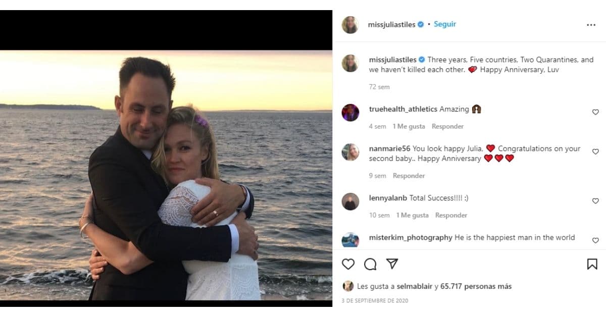 Julia Stiles y su esposo