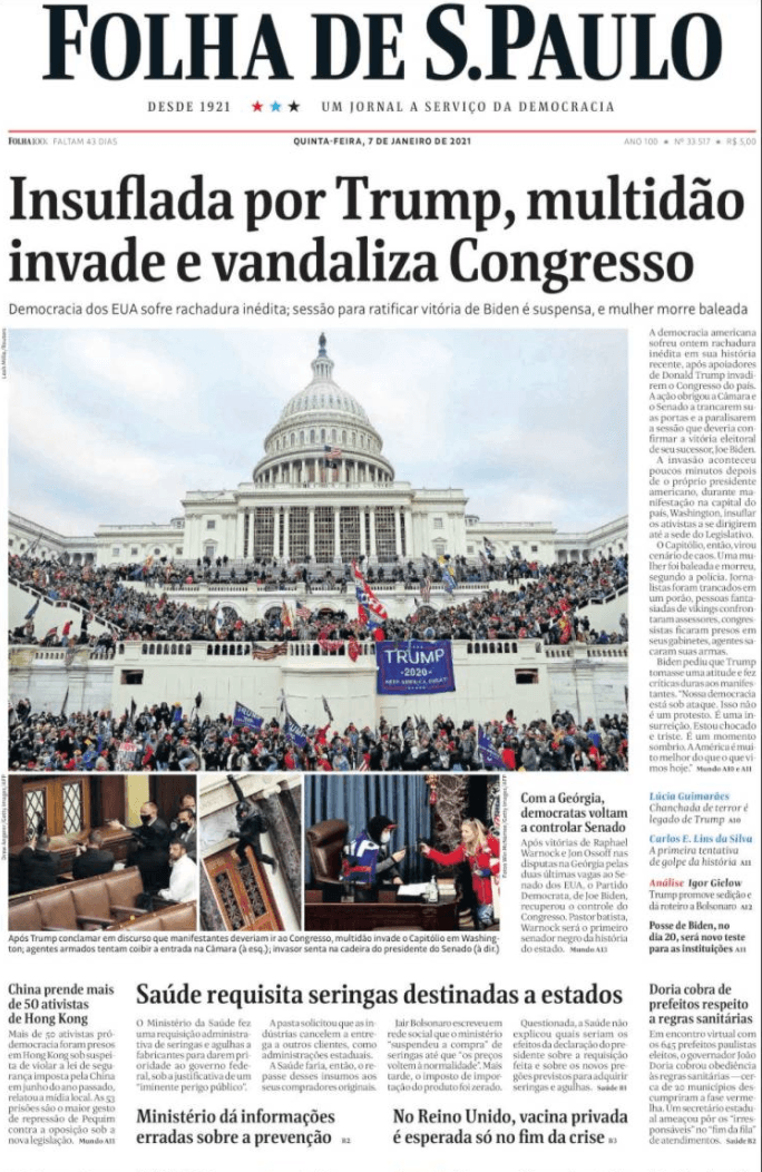 <h3 class="cms-H3-H3">'Insuflada por Trump, una multitud invade y vandaliza el Congreso' </h3>