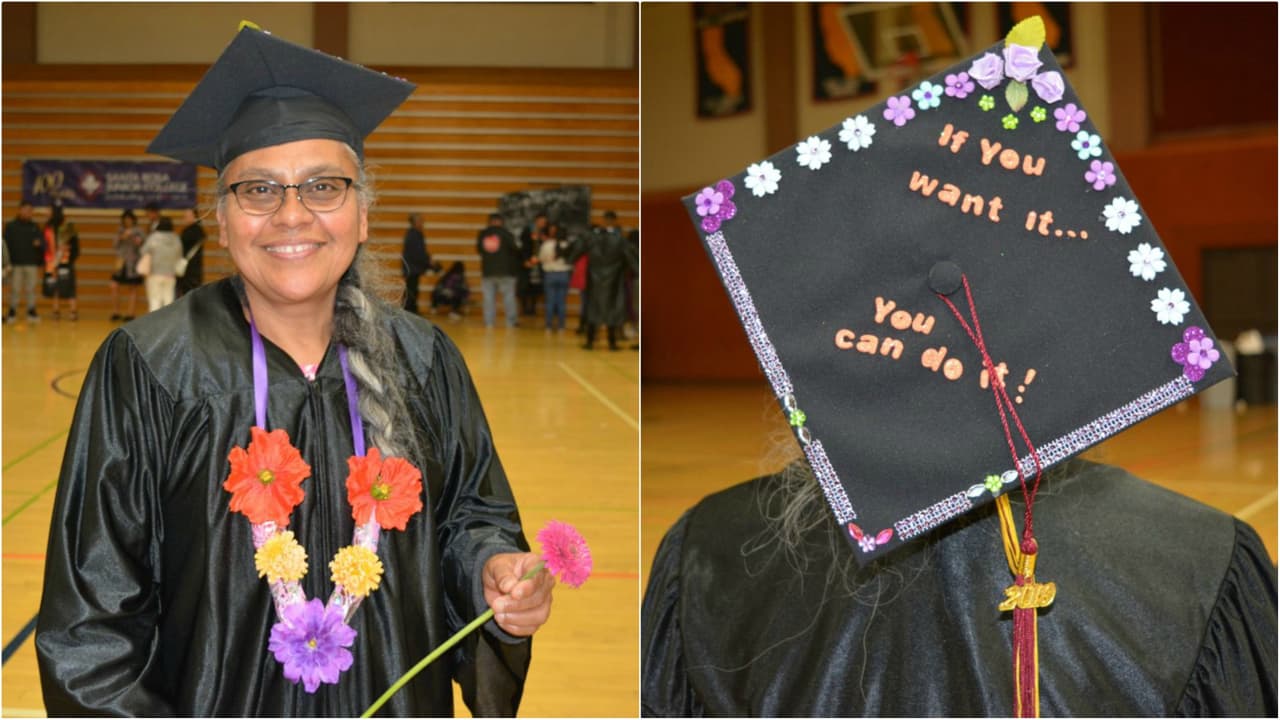 La edad no es un impedimento para alcanzar sus sueños. "Si lo quieres, lo puedes lograr", fue el mensaje que Cecilia Medel eligió desplegar durante su graduación.