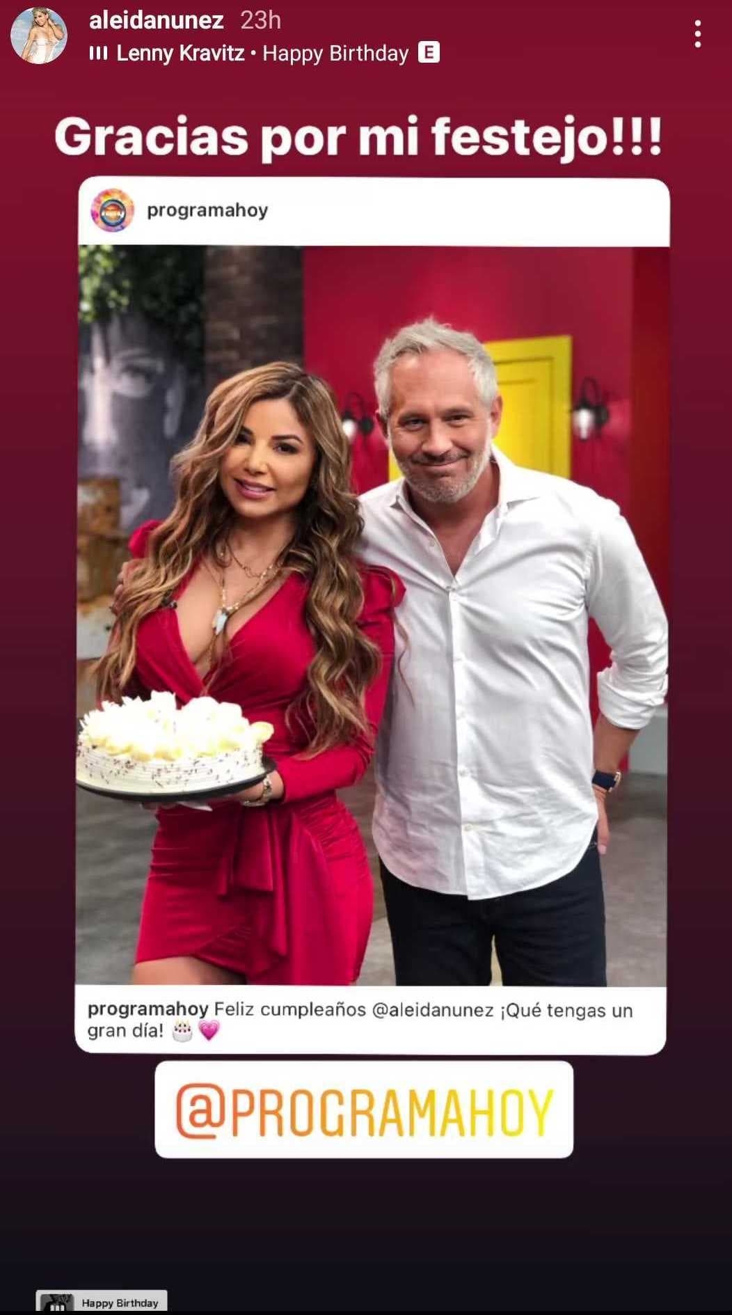 Antes de esta celebración, la actriz también festejó con los conductores de ‘Hoy’.