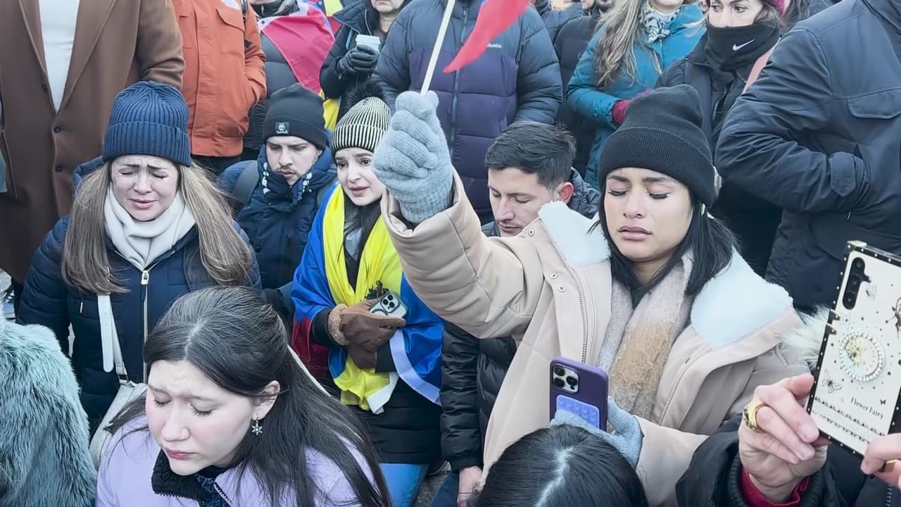 La manifestación concluyó con llamados a la comunidad internacional para no reconocer el nuevo mandato de Maduro.