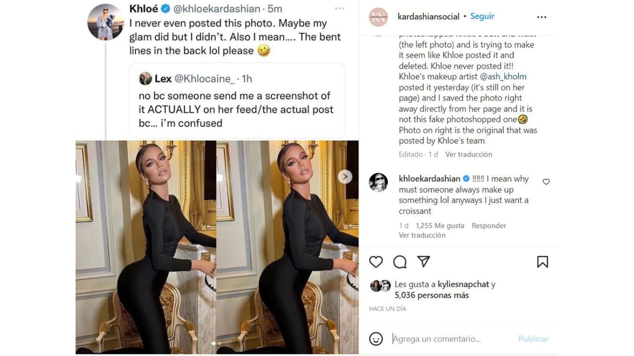 Khloé Kardashian se pregunta por qué inventan cosas sobre sus fotos