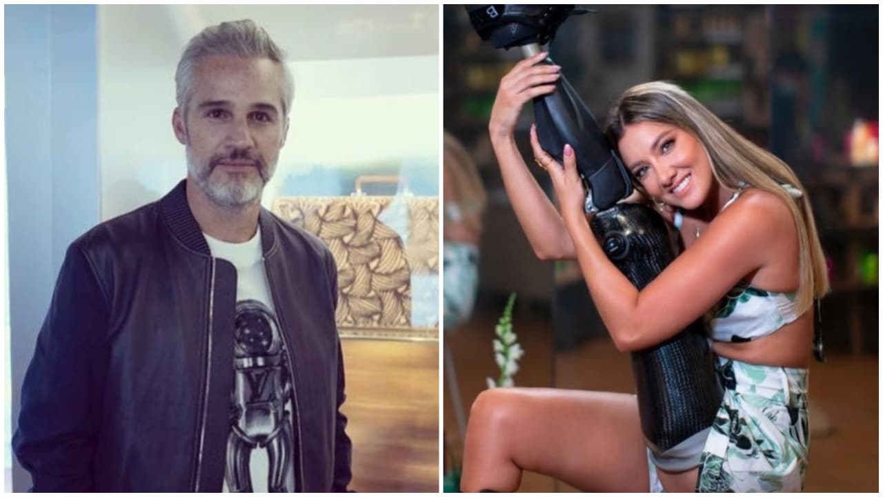 "¡Vamos equipo!": Juan Pablo Medina posa con su prótesis en la pierna y Daniella Álvarez reacciona