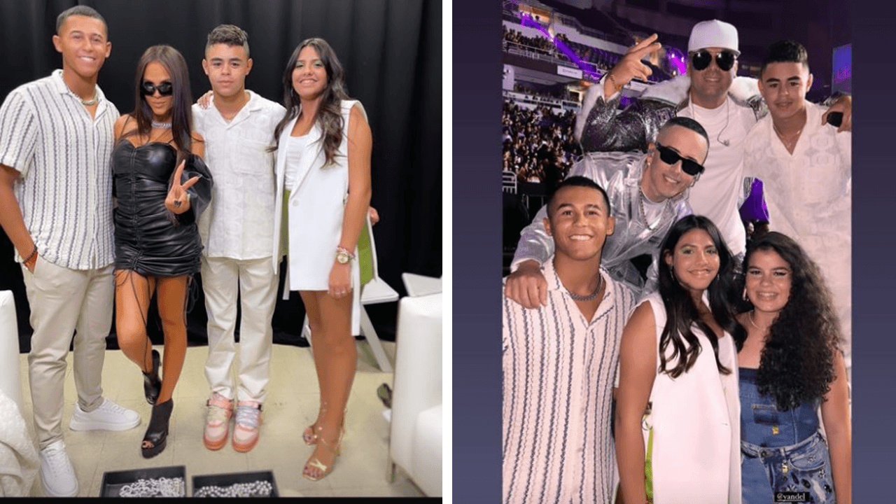 Los hijos de Raphy Pina acompañaron a Natti Natasha a Premios Juventud 2022.