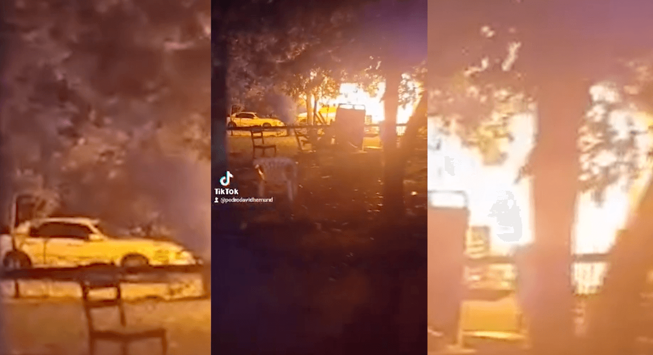 “Todo agarró fuego”: Fuegos artificiales destruyen una casa y dejan a 7 personas desplazadas