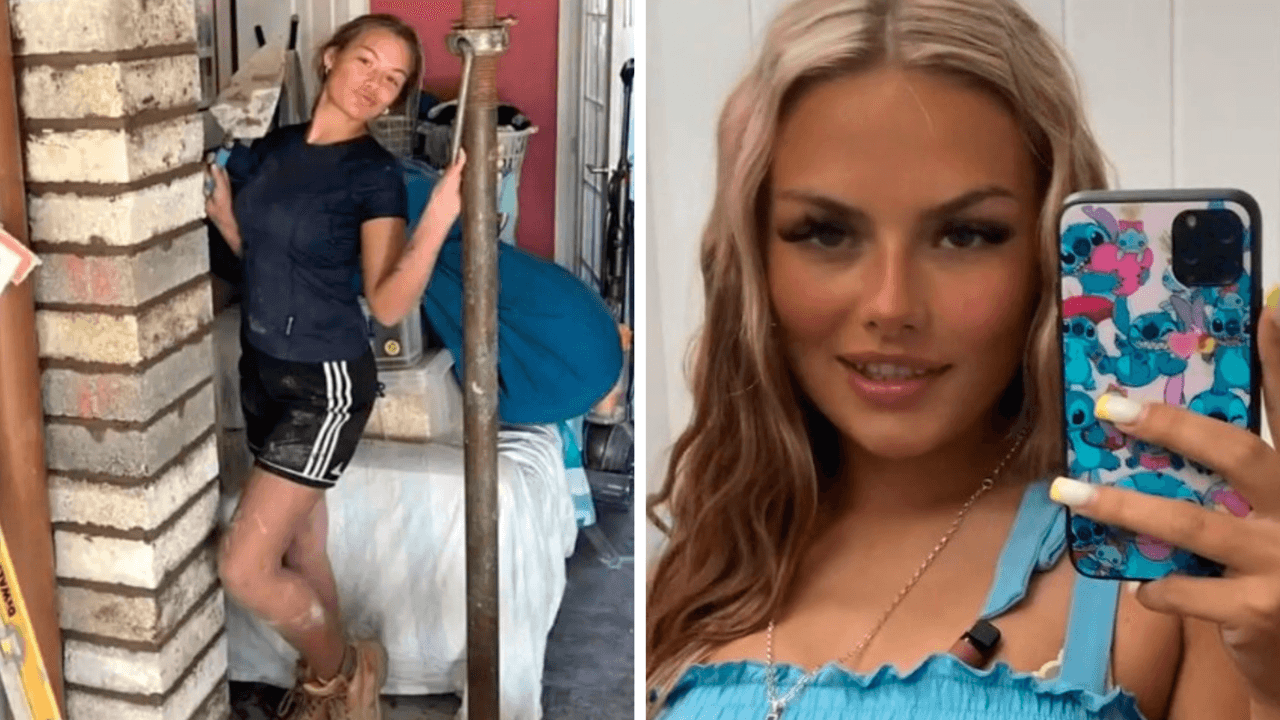 Dejó la universidad para ser albañil: conquistó las redes con su historia y su belleza