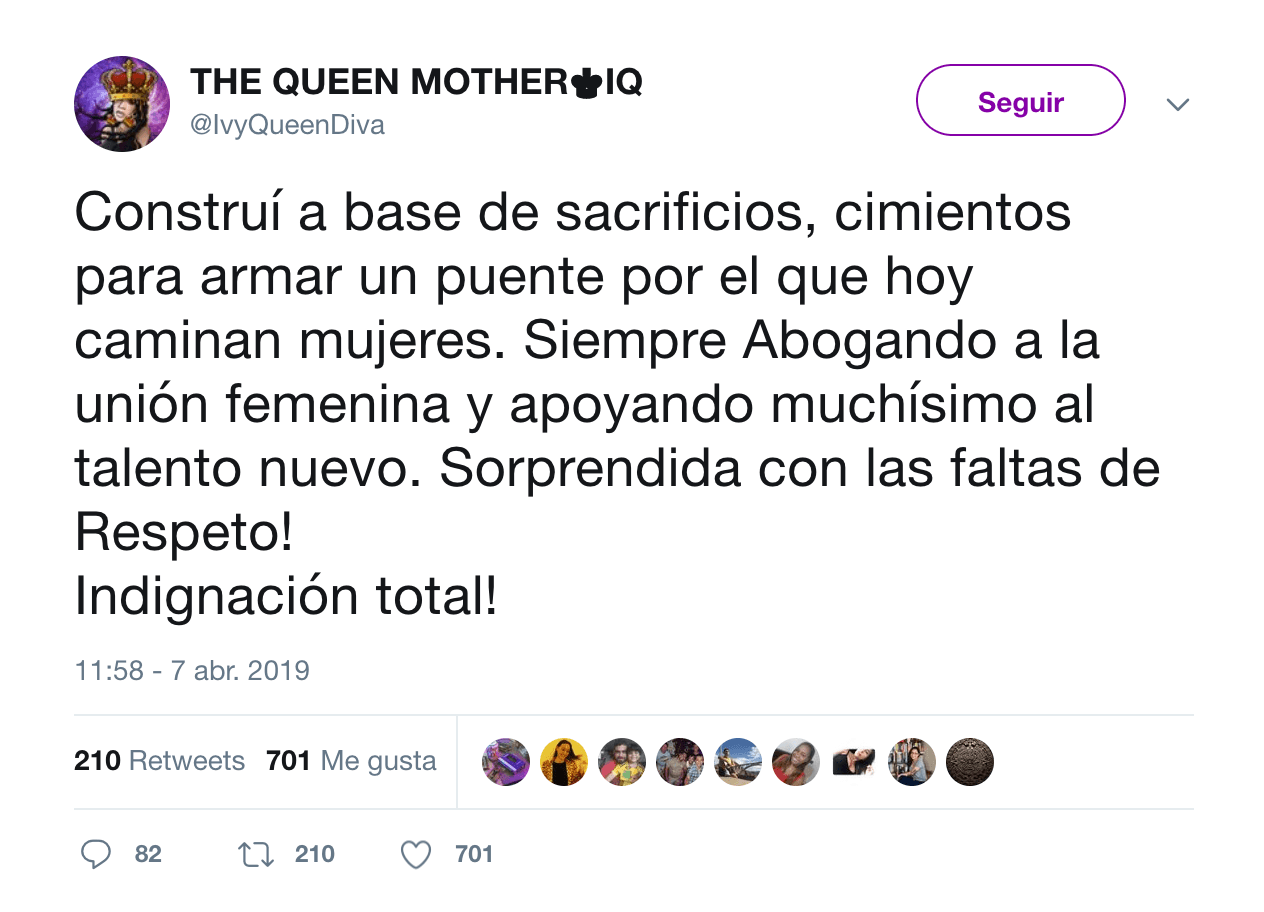 Finalmente, ‘La Potra’ también escribió un tweet declarándose indignada por la falta de respeto.