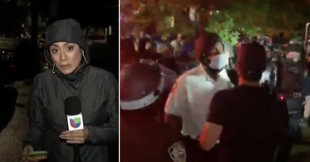 Policía de Nueva York golpea con bastón a camarógrafo de Univision mientras grababa las protestas