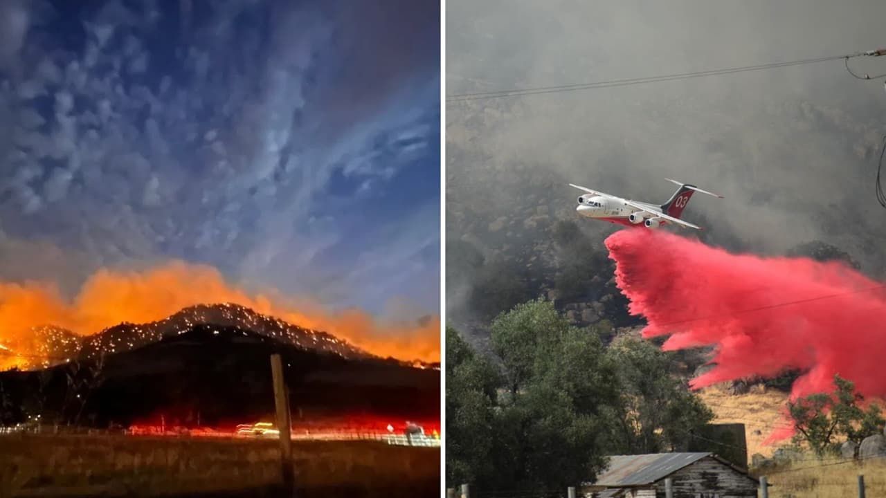El condado de Fresno en emergencia local por el incendio June Lightning Complex al centro de California