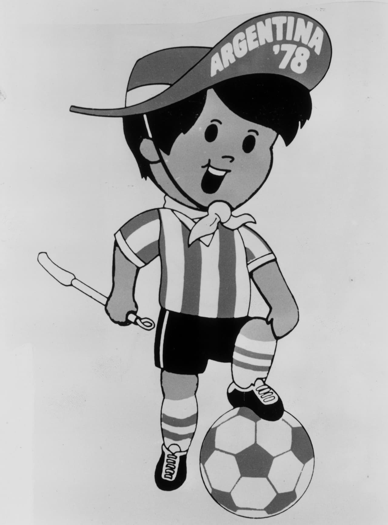 <b>Gauchito - Argentina 78</b>
<br>De nuevo un niño representa al anfitrión, por supuesto con motivos y colores de aquella nación.