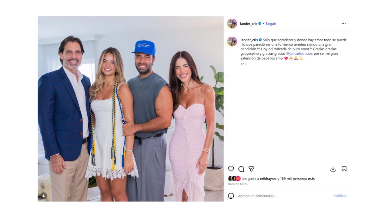 Así se dejó ver Oriana con Cristóbal Lander y Jencarlos Canela.