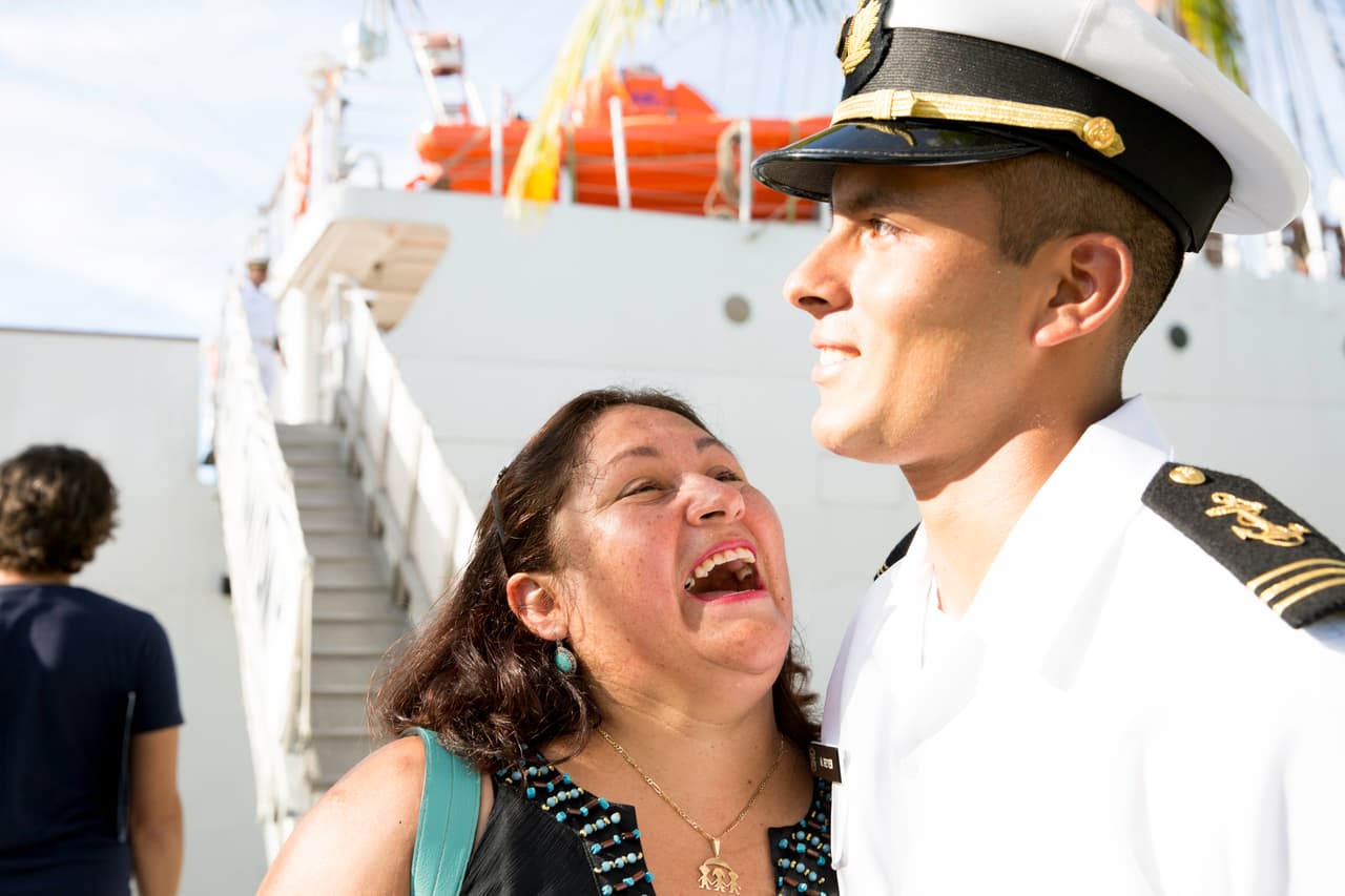 Manlio says he's fortunate to be in Peru's Naval Academy. "It's another world, so different from civilian life," he said.
<br>