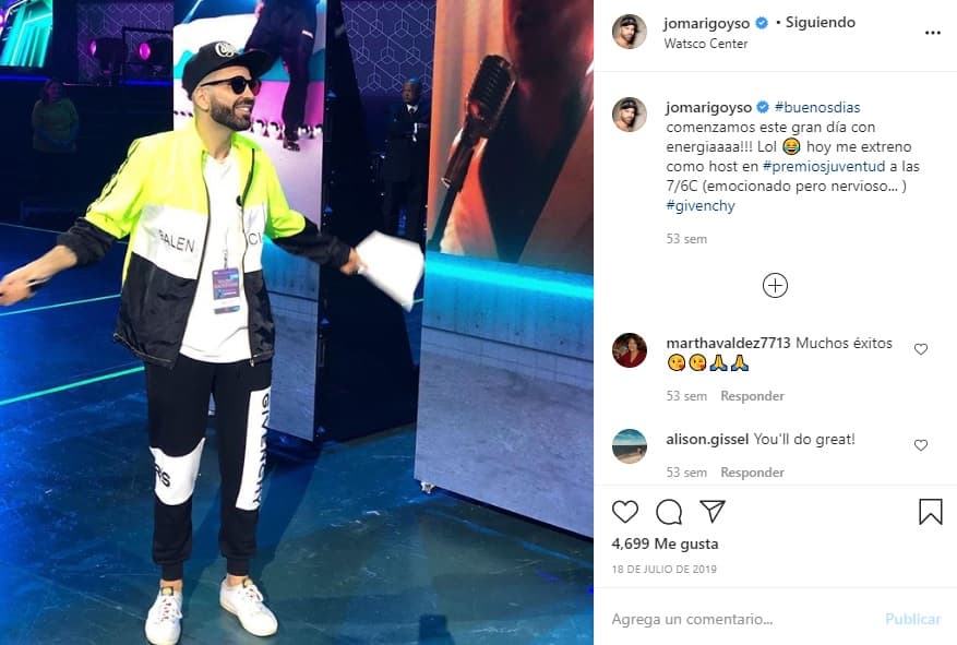 En 2019, Jomari anunció por todo lo alto que se estrenaba como conductor de Premios Juventud y este año lo hizo de la misma forma.