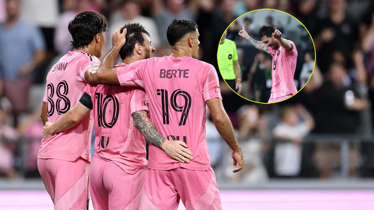Lionel Messi hace tres goles y una asistencia con Inter Miami y Germán Berterame de titular