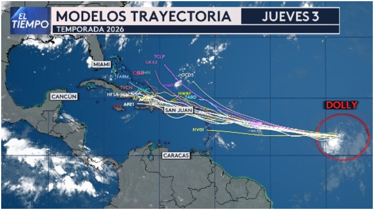 Tormenta tropical Dolly se forma en el Atlántico y amenaza al Caribe