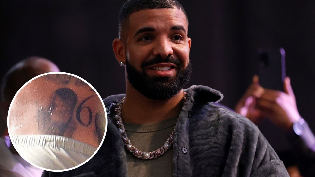 El rapero Drake se tatuó el perfil de Denzel Washington en la parte baja de la espalda