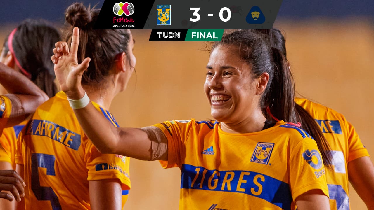 Tigres 3-0 Pumas, Liga MX Femenil: Goles, videos y resumen