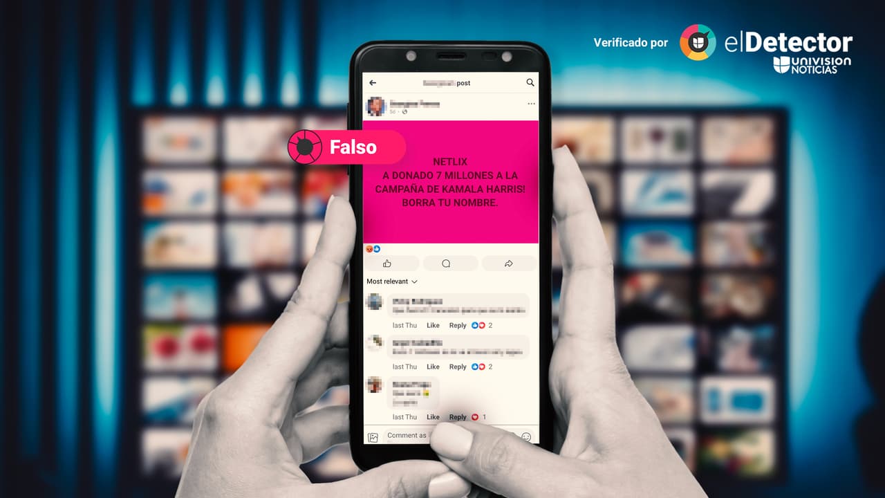 Es falso que Netflix donó 7 millones de dólares a la campaña de Kamala Harris