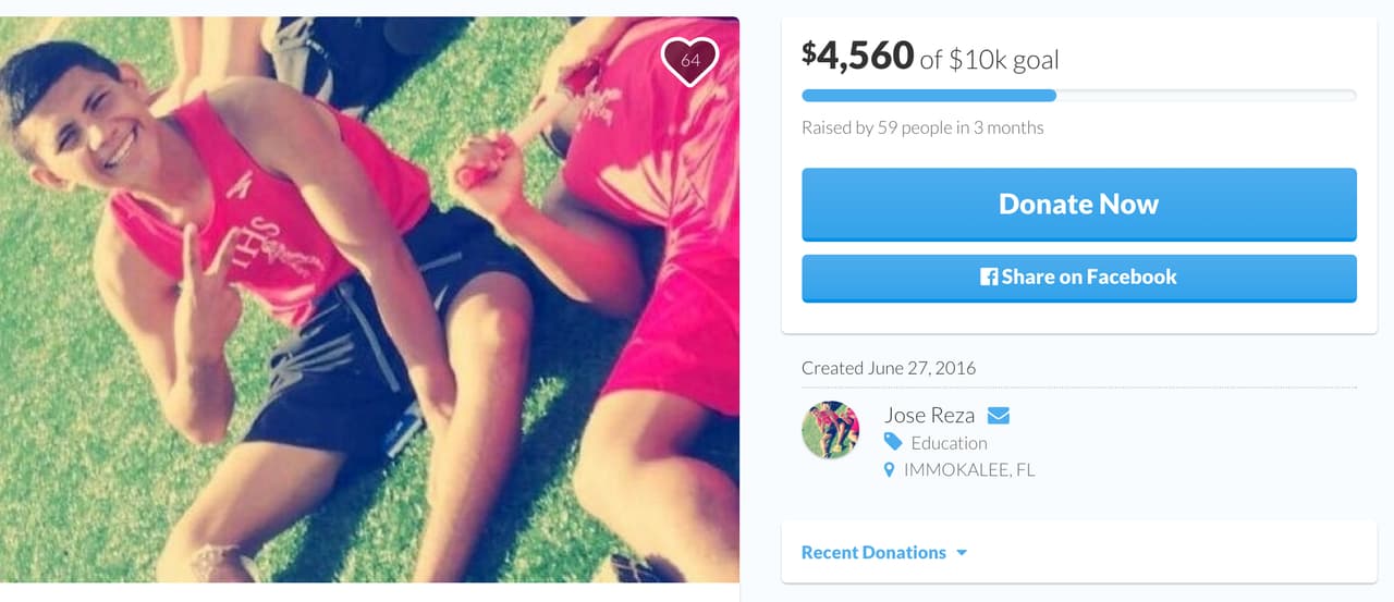 José created a webpage on
<a href="https://www.gofundme.com/mvc.php?route=search&term=jose%20reza" target="_blank"><i>gofundme</i></a> and after three months got 4,560 dollars from crowdsource funds.