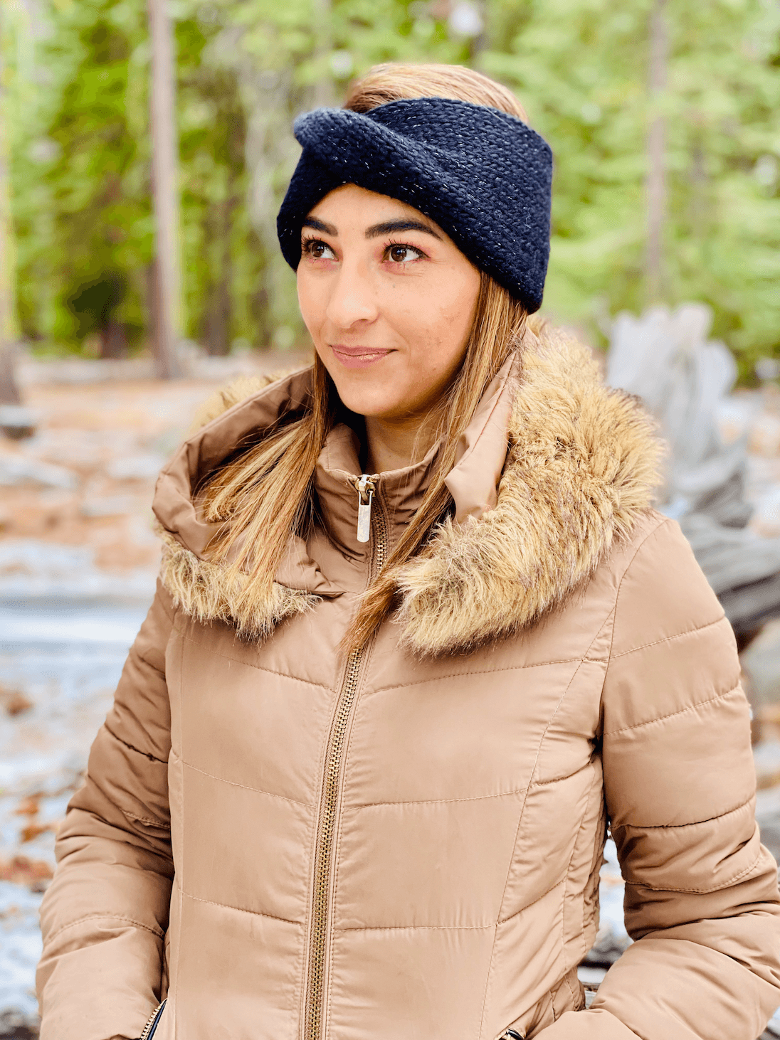 Paola Virrueta, presentadora de Noticias Univision 14, durante su visita a Lake Tahoe el 7 de noviembre durante la primera nevada de la temporada 2020-2021.