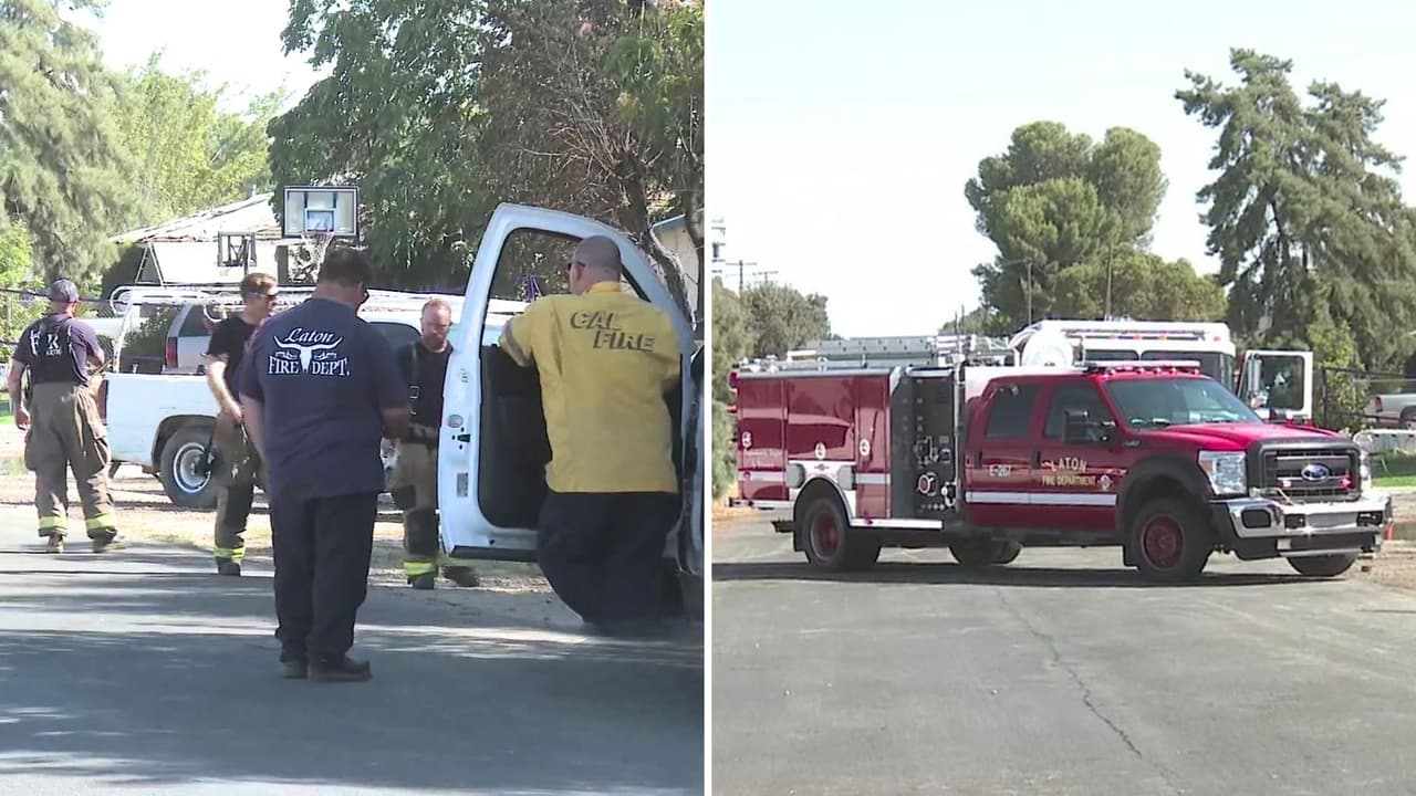 Una persona muerta tras incendio en una casa en Laton, al centro de California.