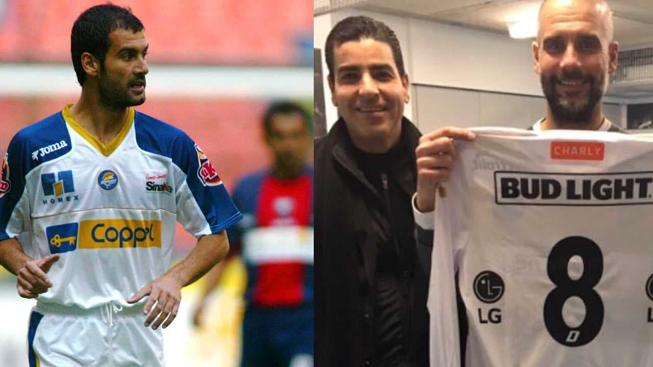 Antonio Nuñez (presidente de Dorados) junto a Guardiola.