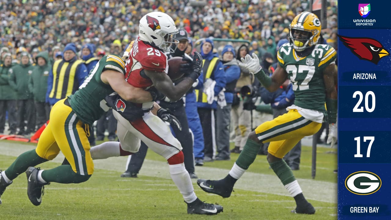 Green Bay pierde ante Arizona en casa y se reducen sus opciones de Playoffs