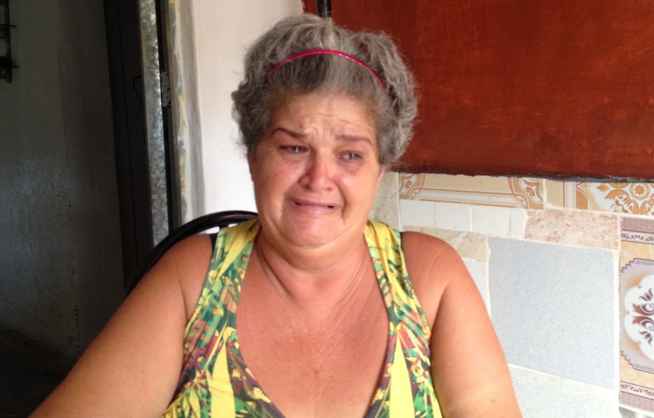 Cándida López en su casa de La Habana.