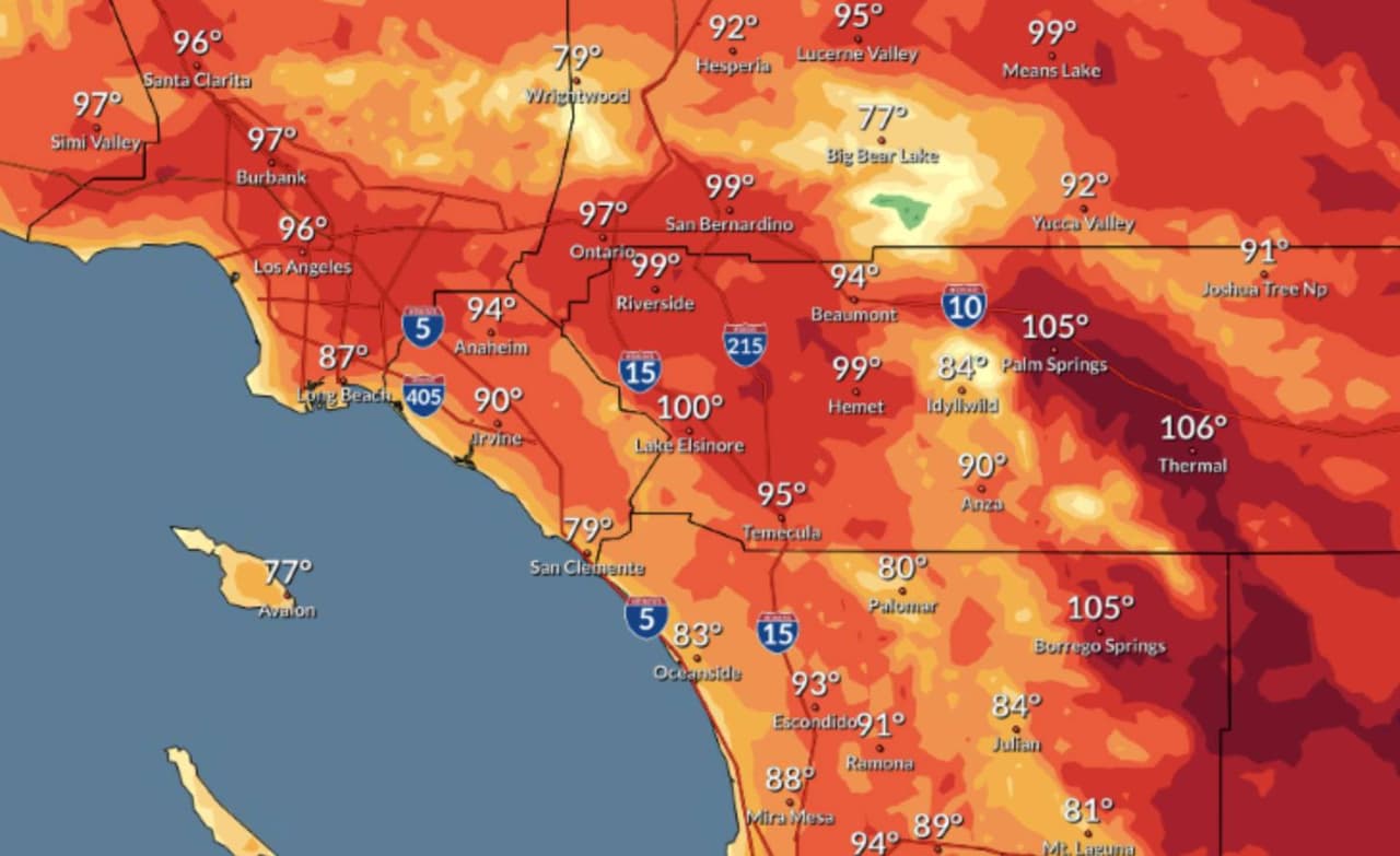 Ola de calor registra temperaturas récord en ciudades del sur de California