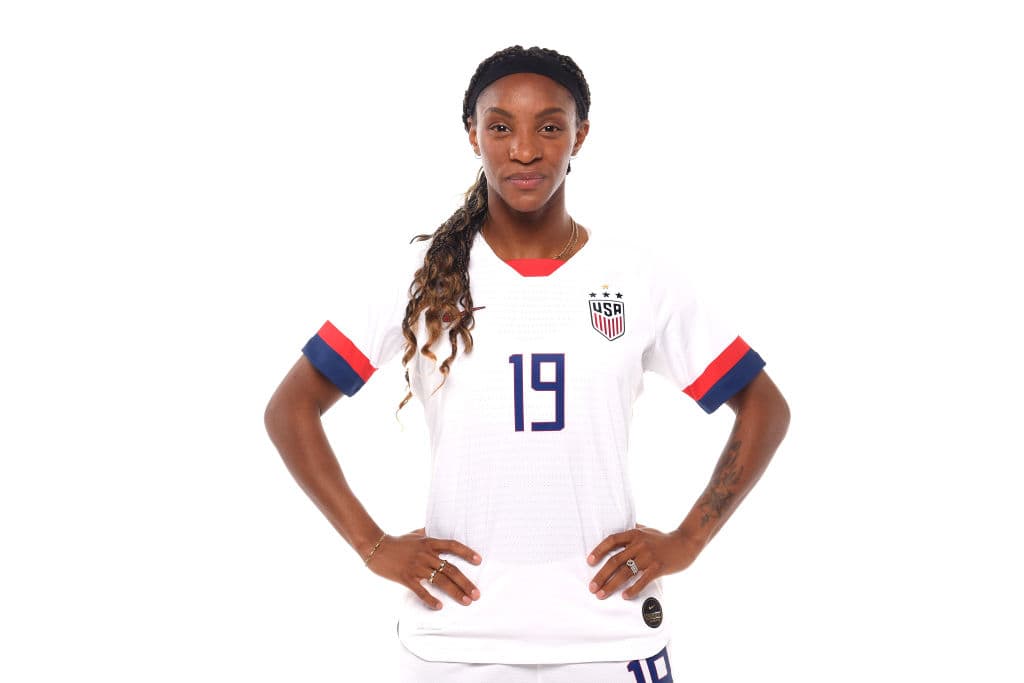 Crystal Dunn de North Carolina Courage ocupa el número 18.