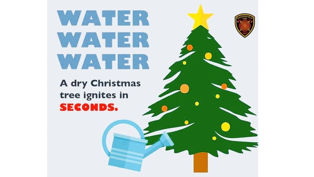 Bomberos de Bakersfield advierten sobre riesgo de incendio de los árboles de Navidad