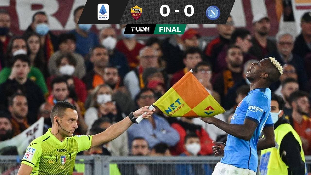 Con el 'Chucky' Lozano 20 minutos, el Napoli igualó ante la Roma