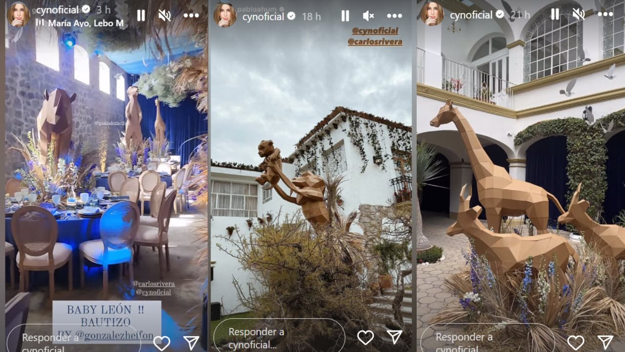 Cynthia Rodríguez compartió detalles de la decoración de la fiesta del bautismo de su hijo León.