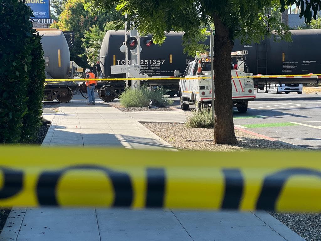 Peatón muere arrollado por tren de carga en Sacramento