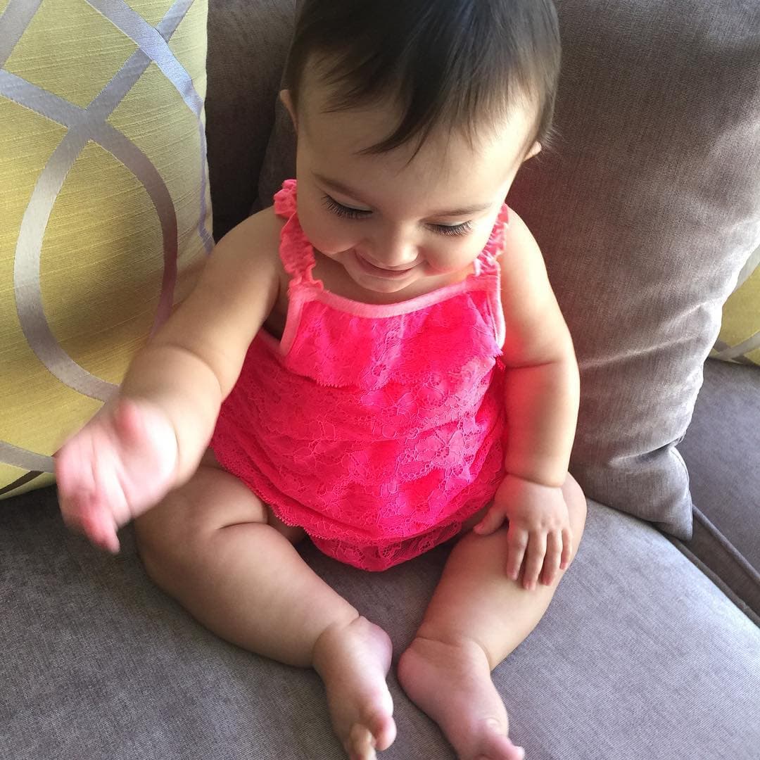 Otra nena que no robó el corazón. Bárbara Bermudo nos reglaó esta imagen de su hijita Sofía Andrea.