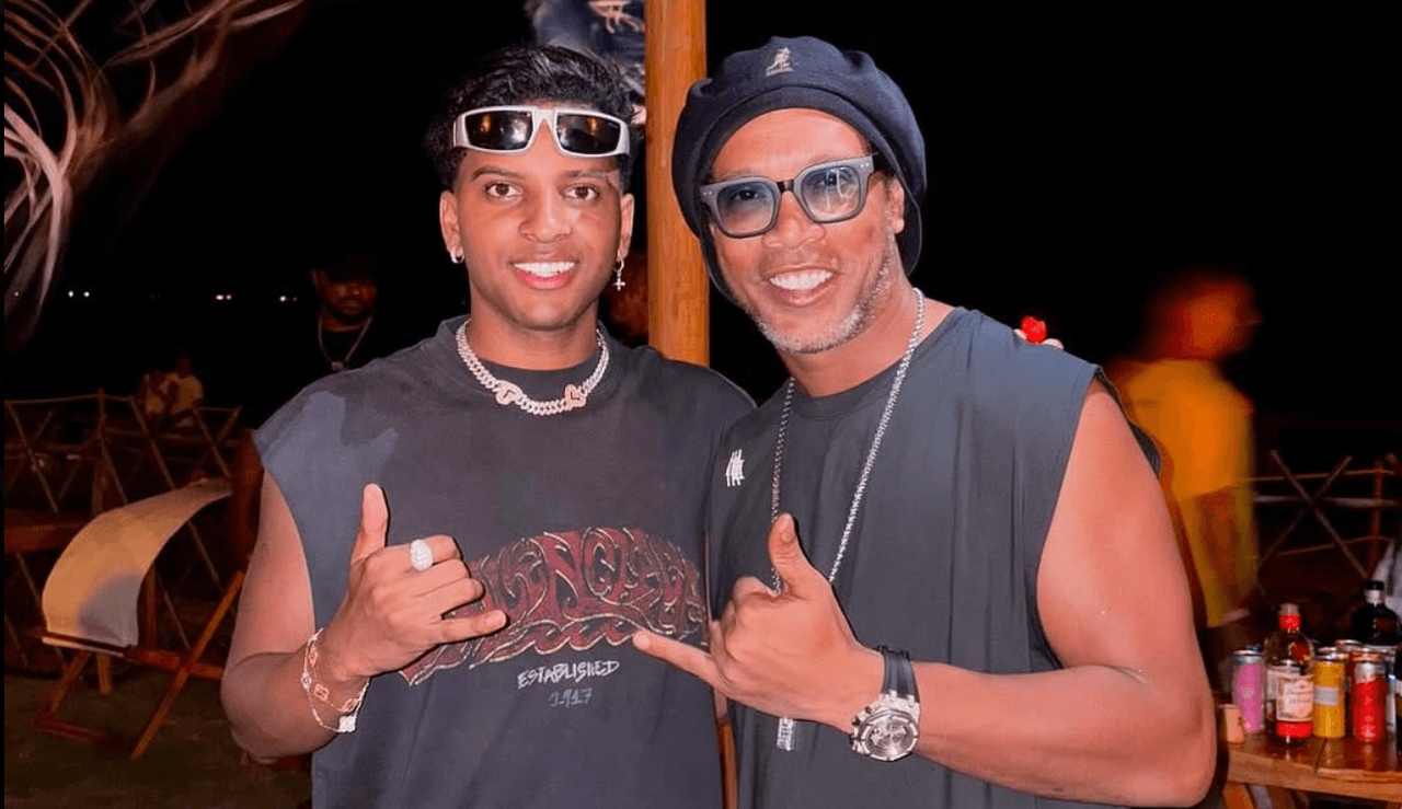 Ronaldinho tiene encuentro con Rodrygo del Real Madrid