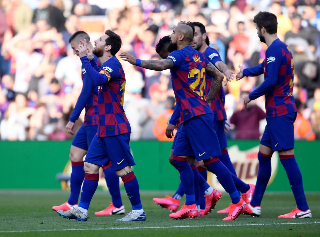 Con asistencia de Braithwaite Messi consiguió el cuarto tanto para Barcelona.