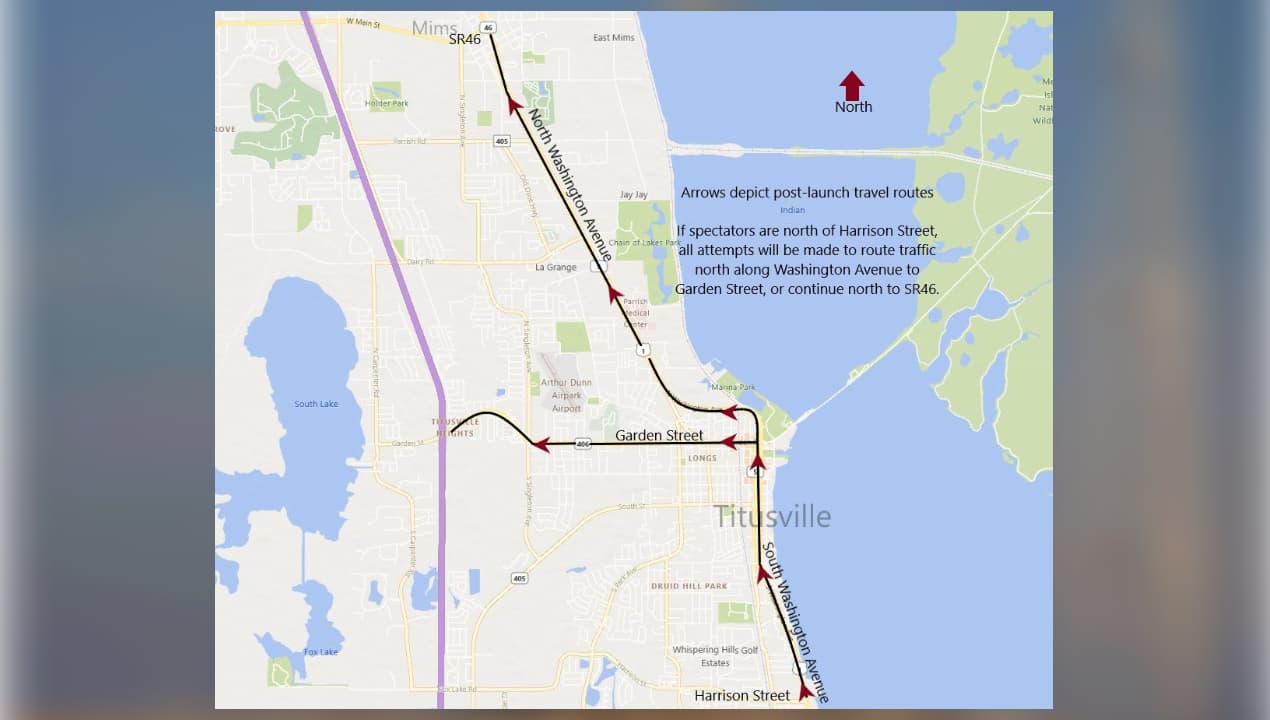 Las autoridades del condado Brevard harán cambios en la circulación en algunas vías durante la mañana del lunes con motivo del lanzamiento del Artemis I en Cabo Cañaveral.