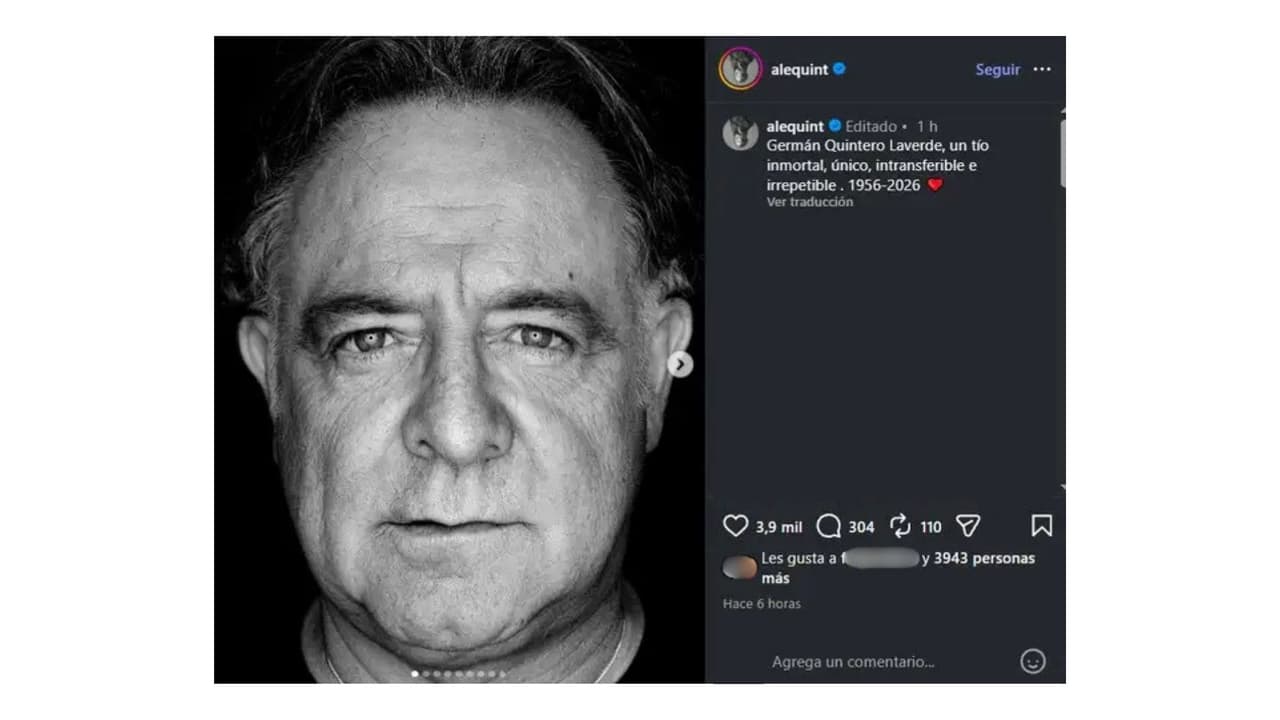 Así se confirmó el fallecimiento de Germán Quintero.
